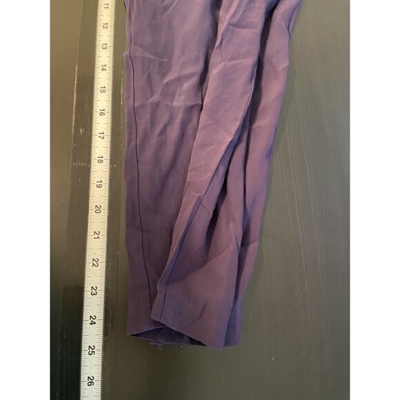Vintage Womens Pants Petite Medium Purple High Rise Pleated Retro Secretary 80s - Picture 6 of 7